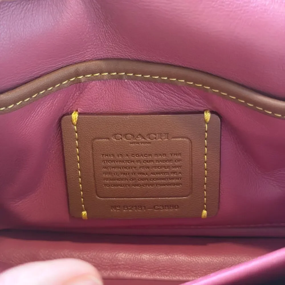 Coach Pillow Tabby 18 Rogue Pink Leather Shoulder Crossbody Bag